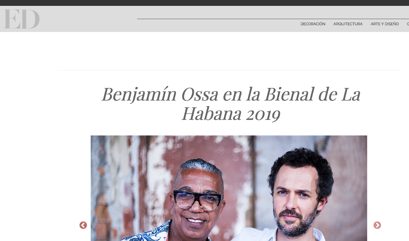 Benjamín Ossa en la Bienal de La Habana 2019